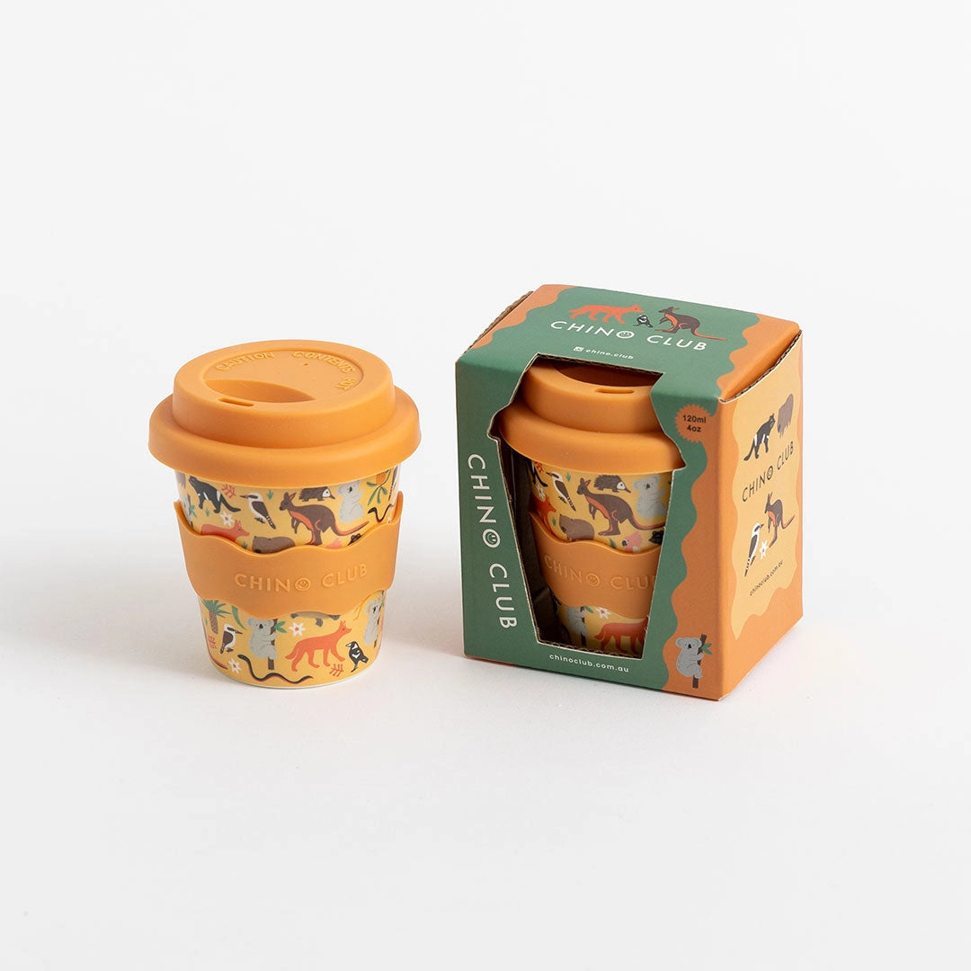 Chino Club - Aussie Animals Babychino Cup 4oz + straw image 1