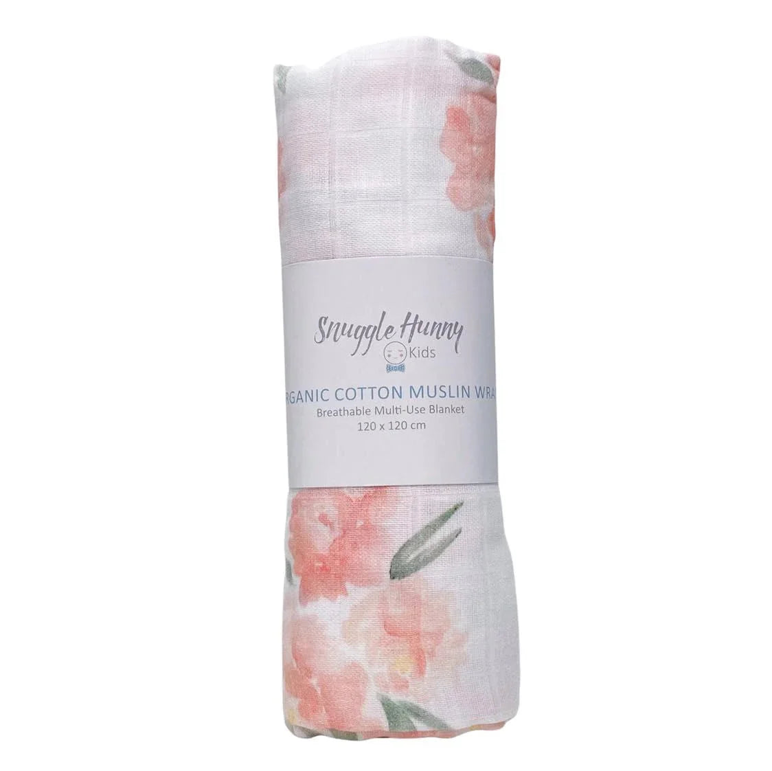 Snuggle Hunny sorbet bloom organic muslin wrap image 2