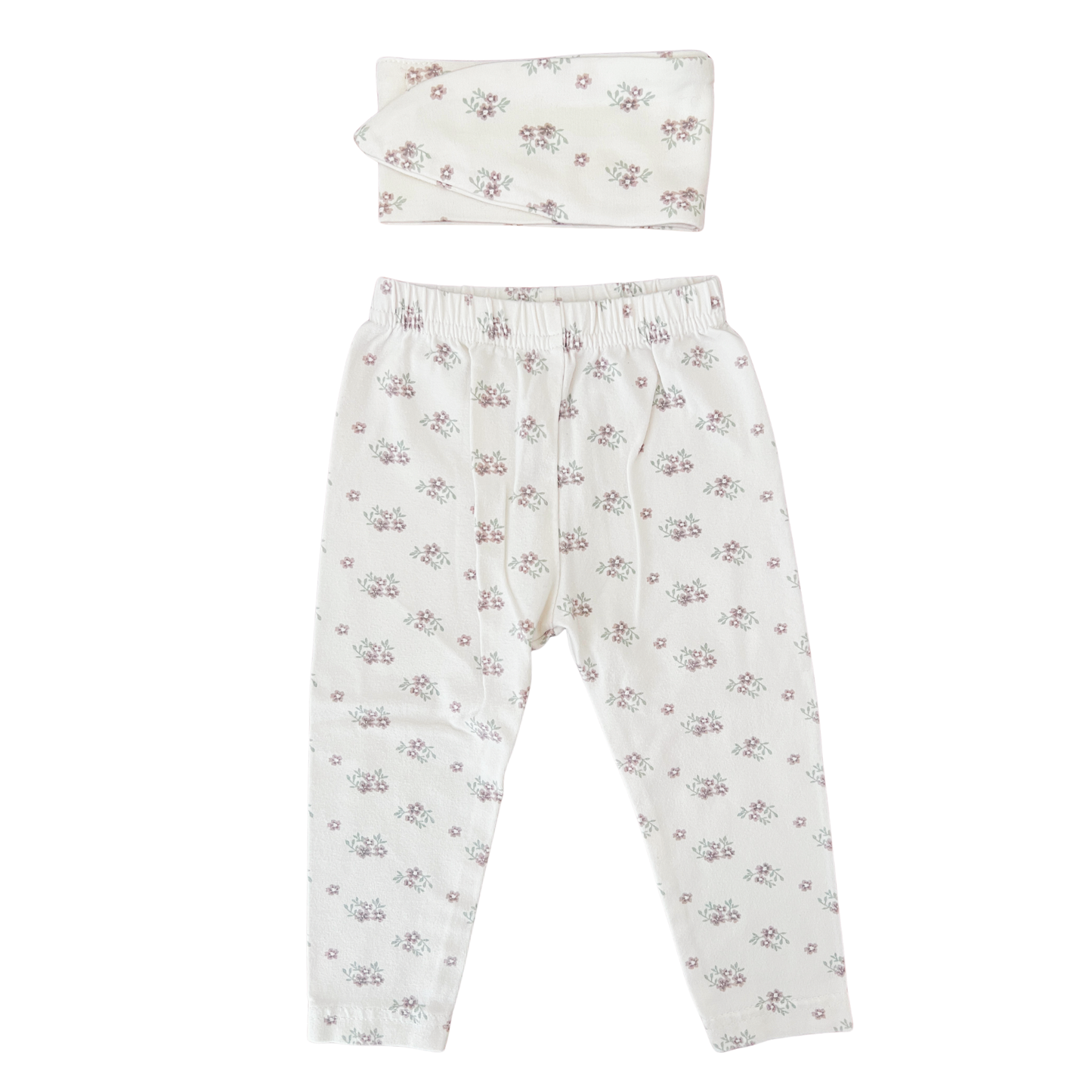 Jamie Kay Legging + headband set in cream floral - size 00