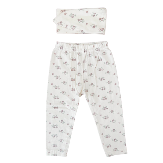 Jamie Kay Legging + headband set in cream floral - size 00
