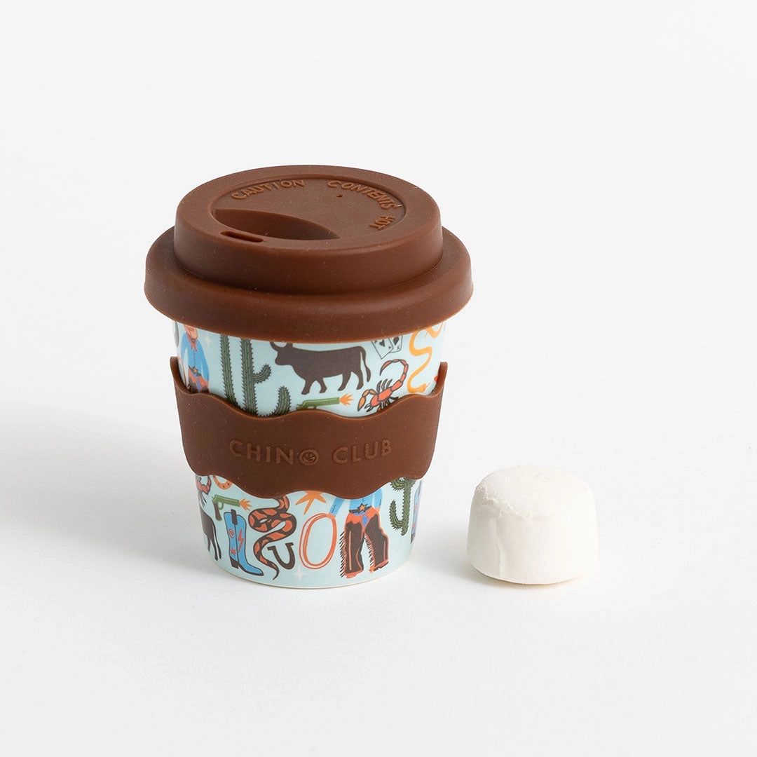 Chino Club - Cowboy Babychino Cup 4oz + straw image 2