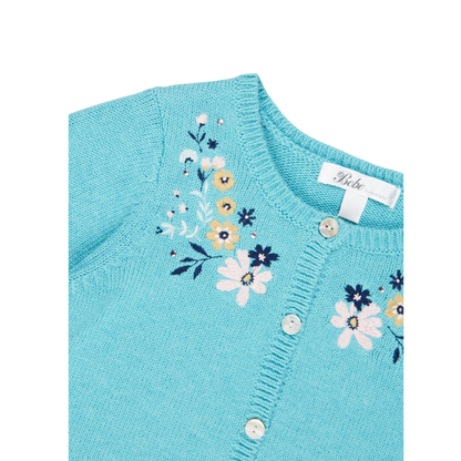 Bebe by Minihaha sky embroidered cardigan - size 5 image 2
