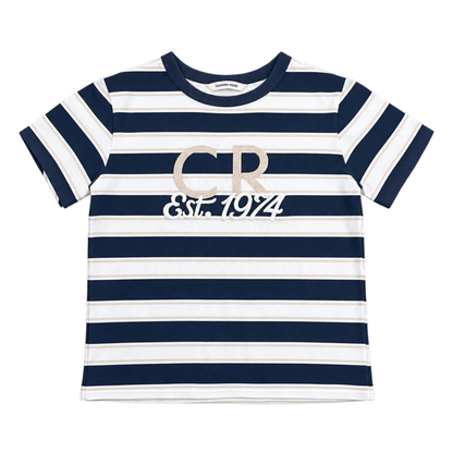 Country Road Navy Stripe Est. 1974 T-shirt - size 5