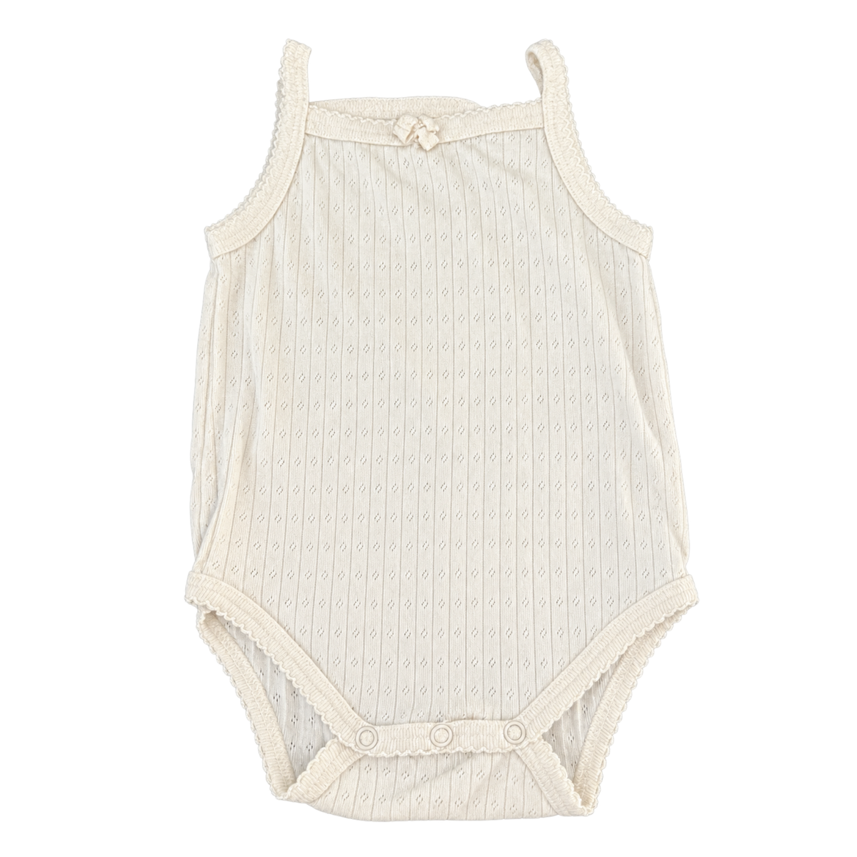 Jamie Kay Cream Pointelle Singlet Bodysuit - size 0