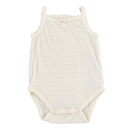 Jamie Kay Cream Pointelle Singlet Bodysuit - size 0