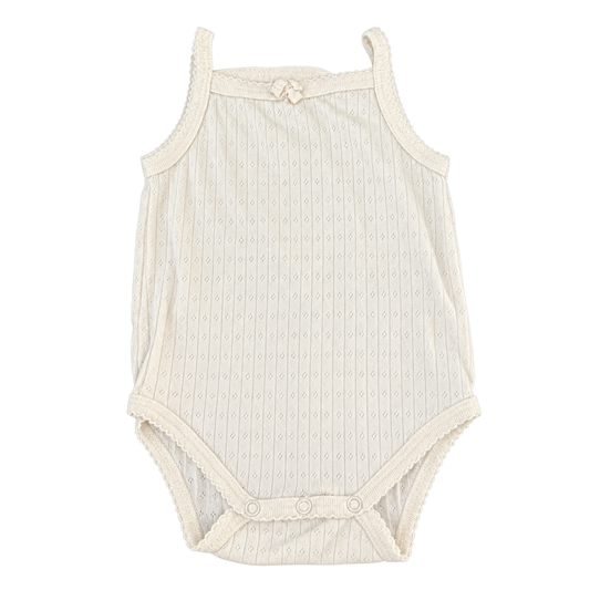 Jamie Kay Cream Pointelle Singlet Bodysuit - size 0