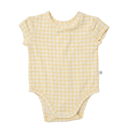 Kynd Baby goldie check short sleeve bodysuit  - size 0000 image 0