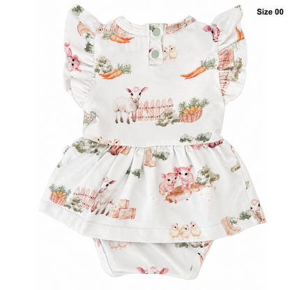 Snuggle Hunny Farm Short Sleeve Organic Dress
