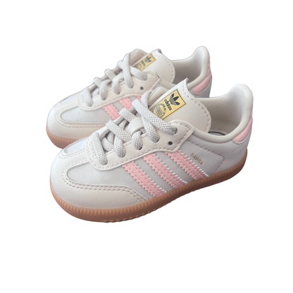 Adidas Samba Toddler White Orange Gum Sneakers - size EU 20