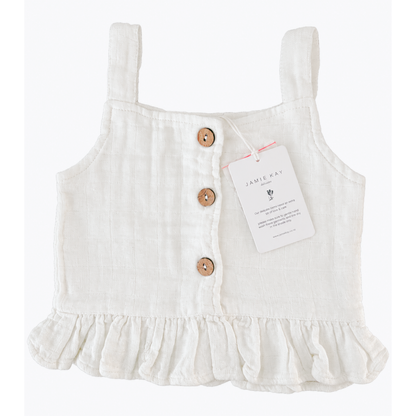 Jamie Kay Muslin Indie Top in White - size 2