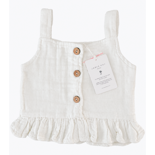 Jamie Kay Muslin Indie Top in White - size 2