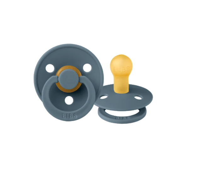 BIBS round dummy 2pk - Petrol Blue image 0