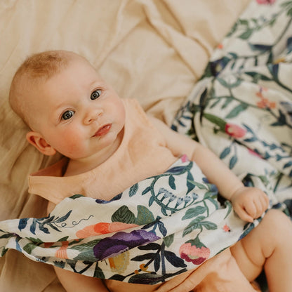 Snug as a Bub & Co summer garden muslin baby swaddle image 1