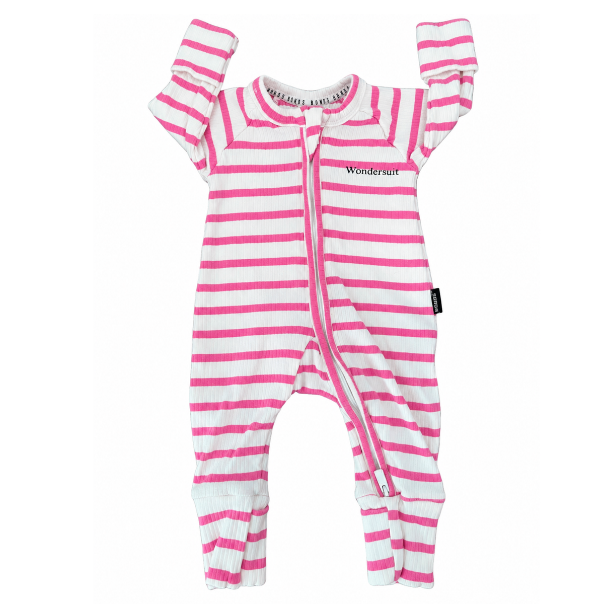 Bonds Wide Needle Rib Zip Wondersuit - size 0000