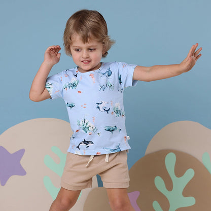 Snuggle Hunny blue ocean organic t-shirt - size 2 image 2