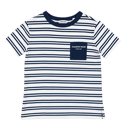 Country Road Navy Stripe Pocket T-shirt - size 5