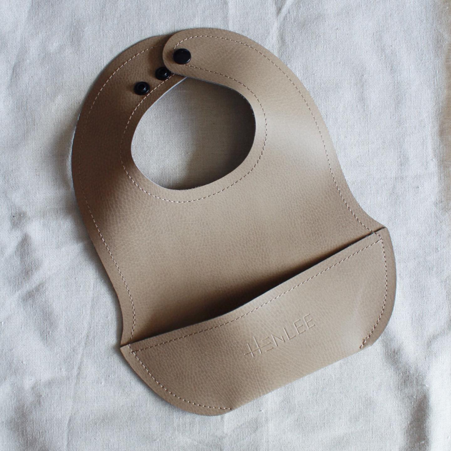 Henlee vegan leather bib - tan image 0