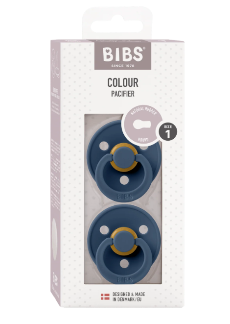 BIBS round dummy 2pk - Steel Blue image 2