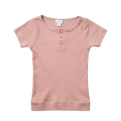 Jamie Kay modal henley tee in powder - size 1 image 0