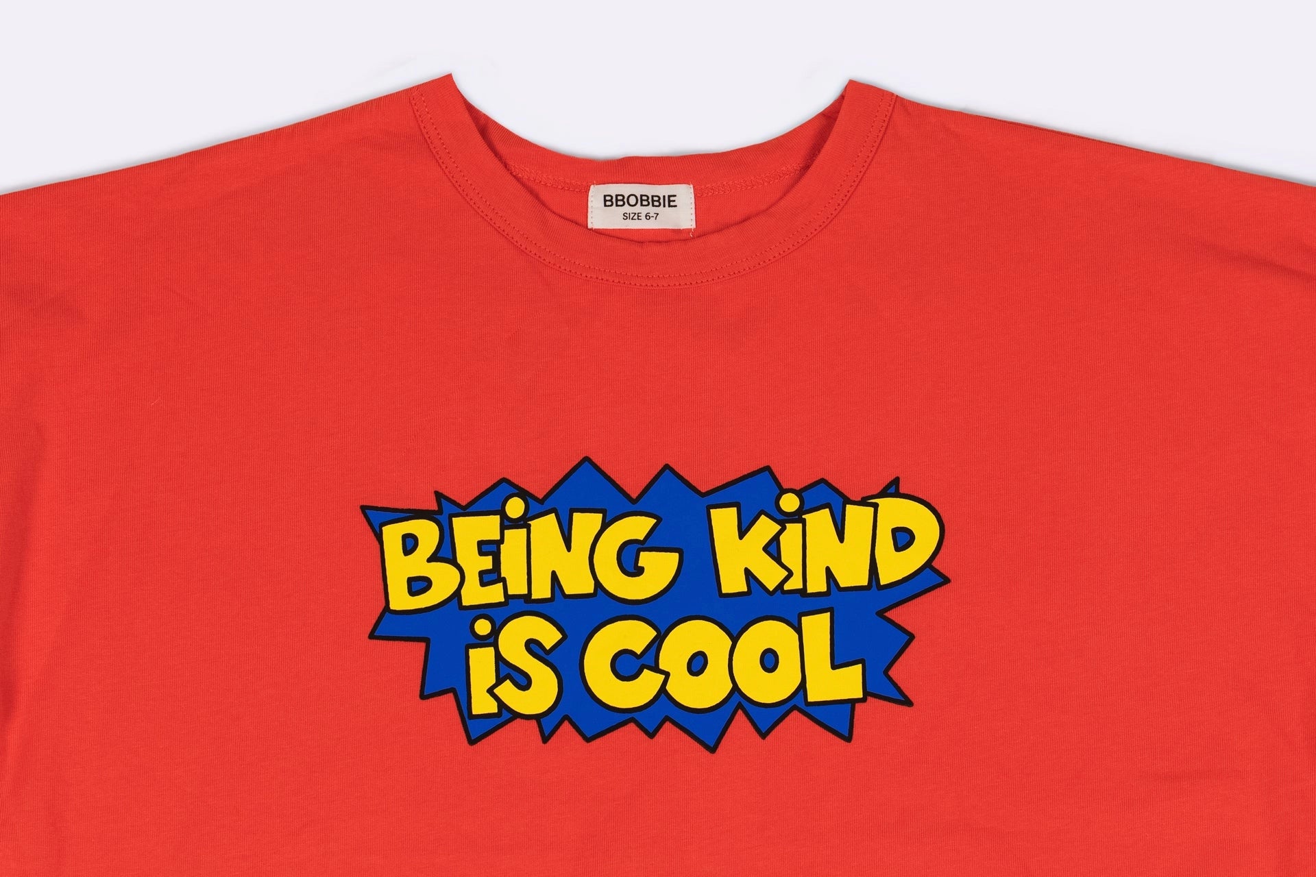 Bbobbie being kind is cool tee in classic red image 1