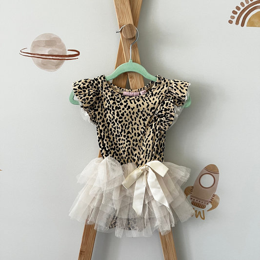 Designer Kidz leopard tutu romper - size 1 image 0