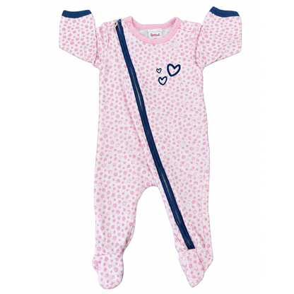 Sprout Pink Flower Coverall - size 000