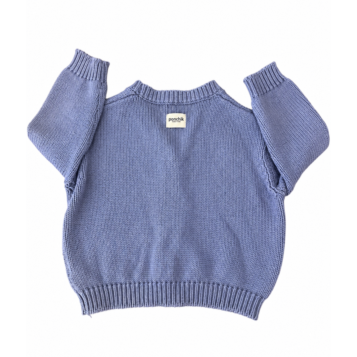 Ponchik Blue V-Neck Knit Cardigan - size 4