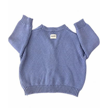Ponchik Blue V-Neck Knit Cardigan - size 4