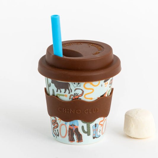Chino Club - Cowboy Babychino Cup 4oz + straw image 0