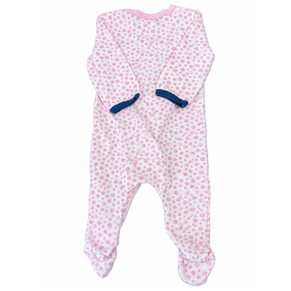 Sprout Pink Flower Coverall - size 000