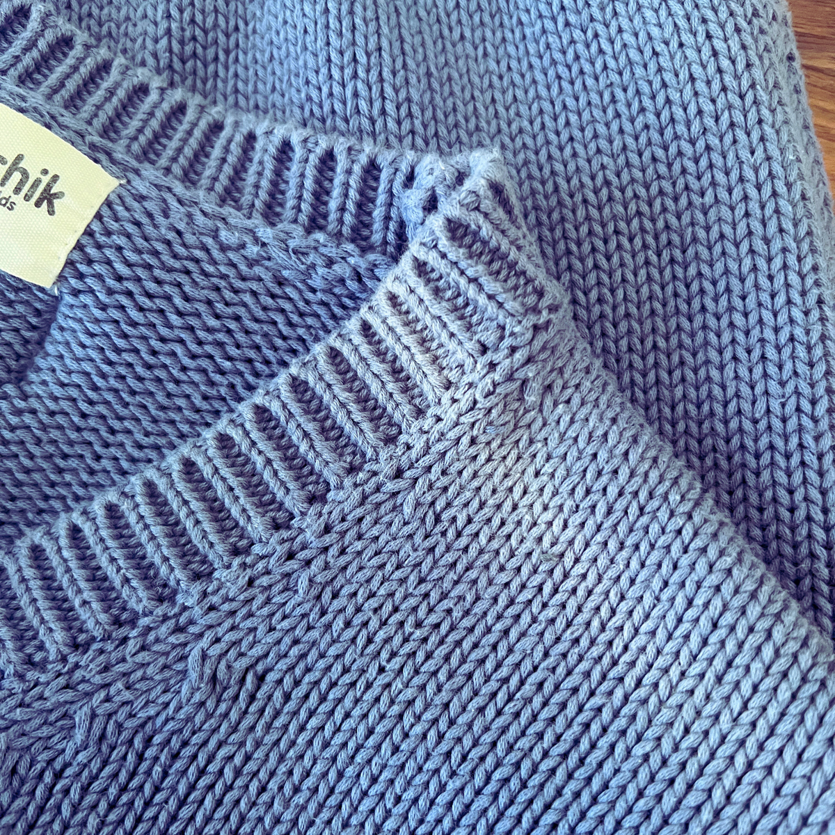 Ponchik Blue V-Neck Knit Cardigan - size 4