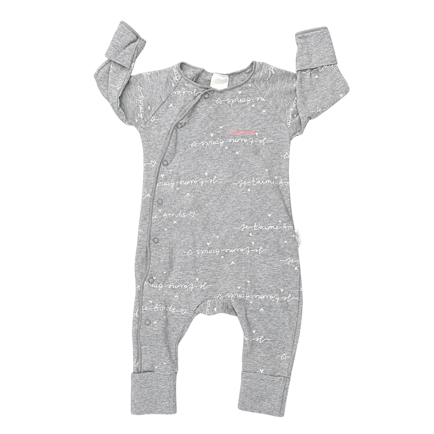 Bonds cozysuit in grey marle - size 000 image 0