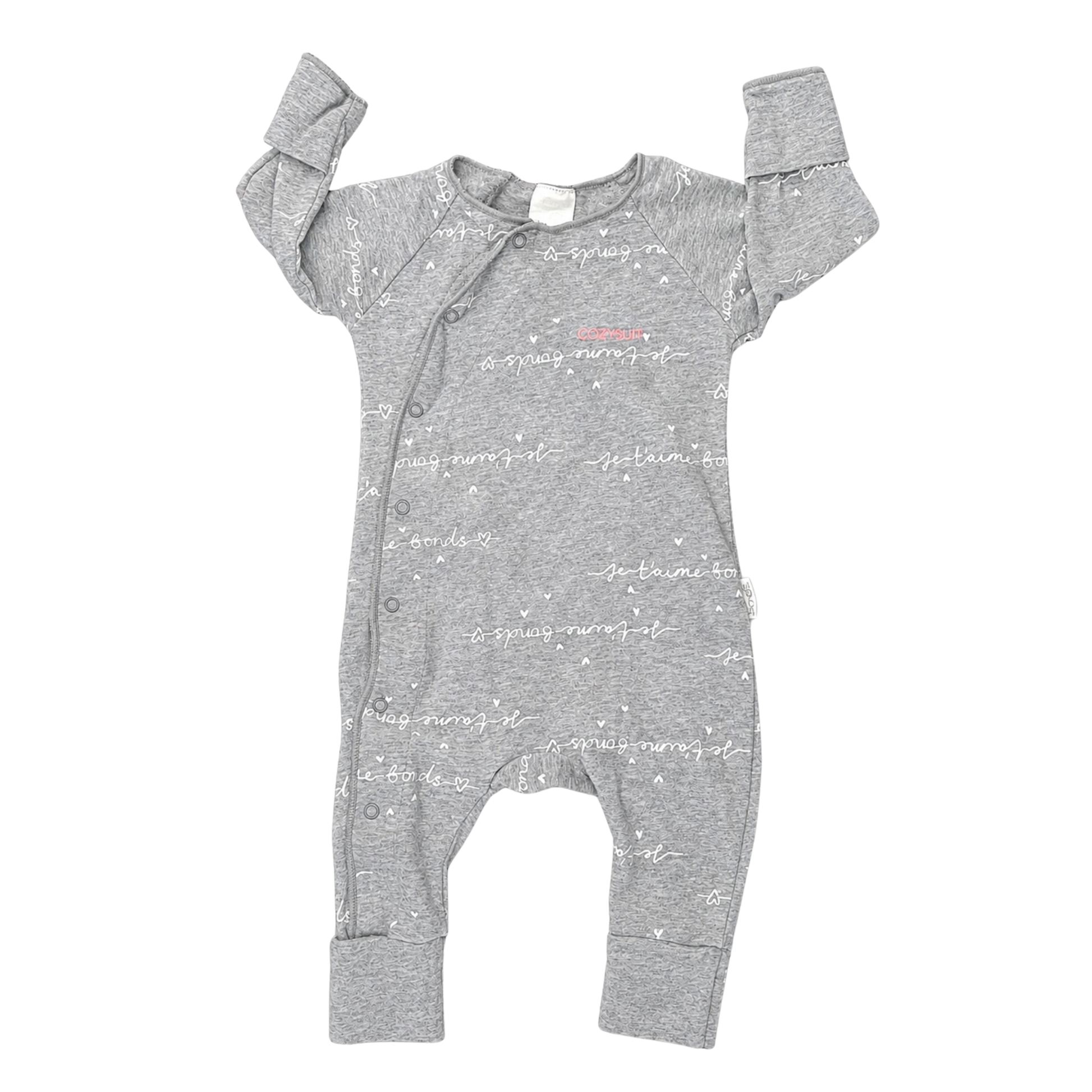 Bonds cozysuit in grey marle - size 000 image 0