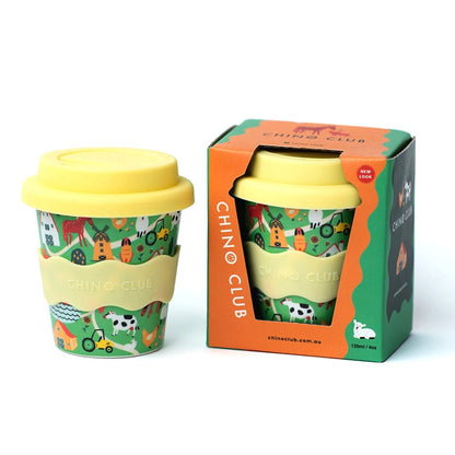 Chino Club - Farm Babychino Cup 4oz + straw image 1