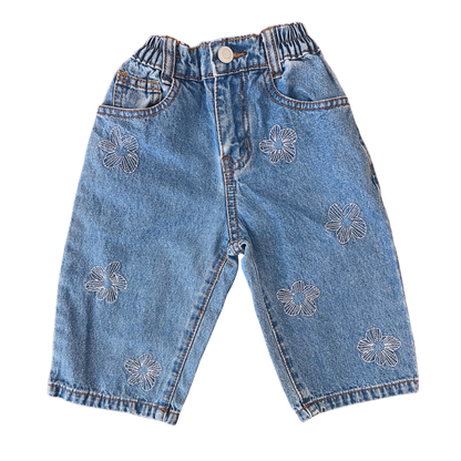 Belle & Sun Flower Denim Jeans - size 1