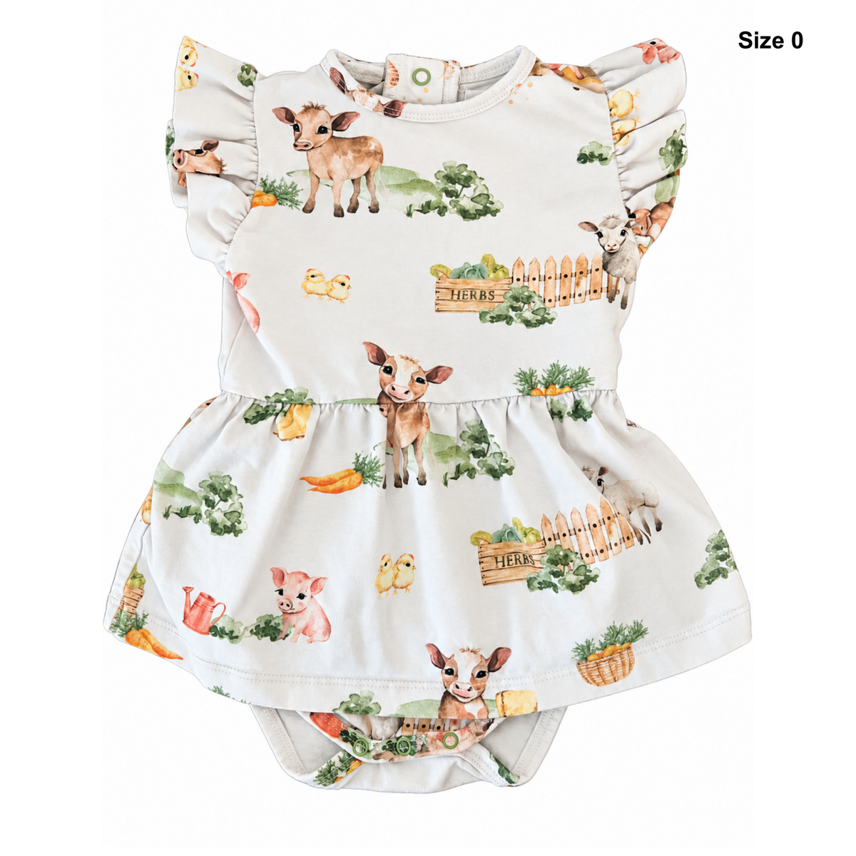 Snuggle Hunny Farm Short Sleeve Organic Dress