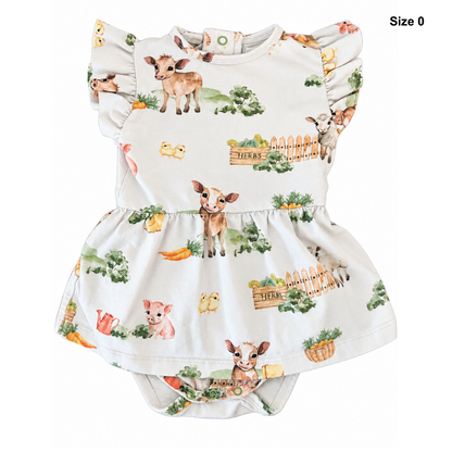 Snuggle Hunny Farm Short Sleeve Organic Dress