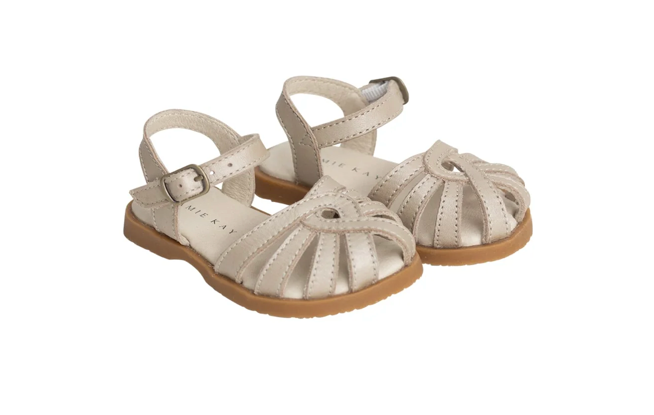 Jamie Kay matte gold leather sandal - size EU 19 image 1