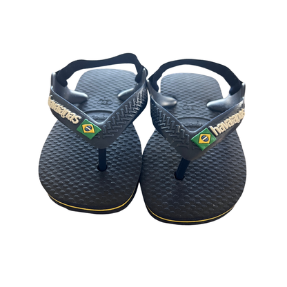 Havaianas toddler Brazil logo thongs - size EU 20 (16-18months) image 1