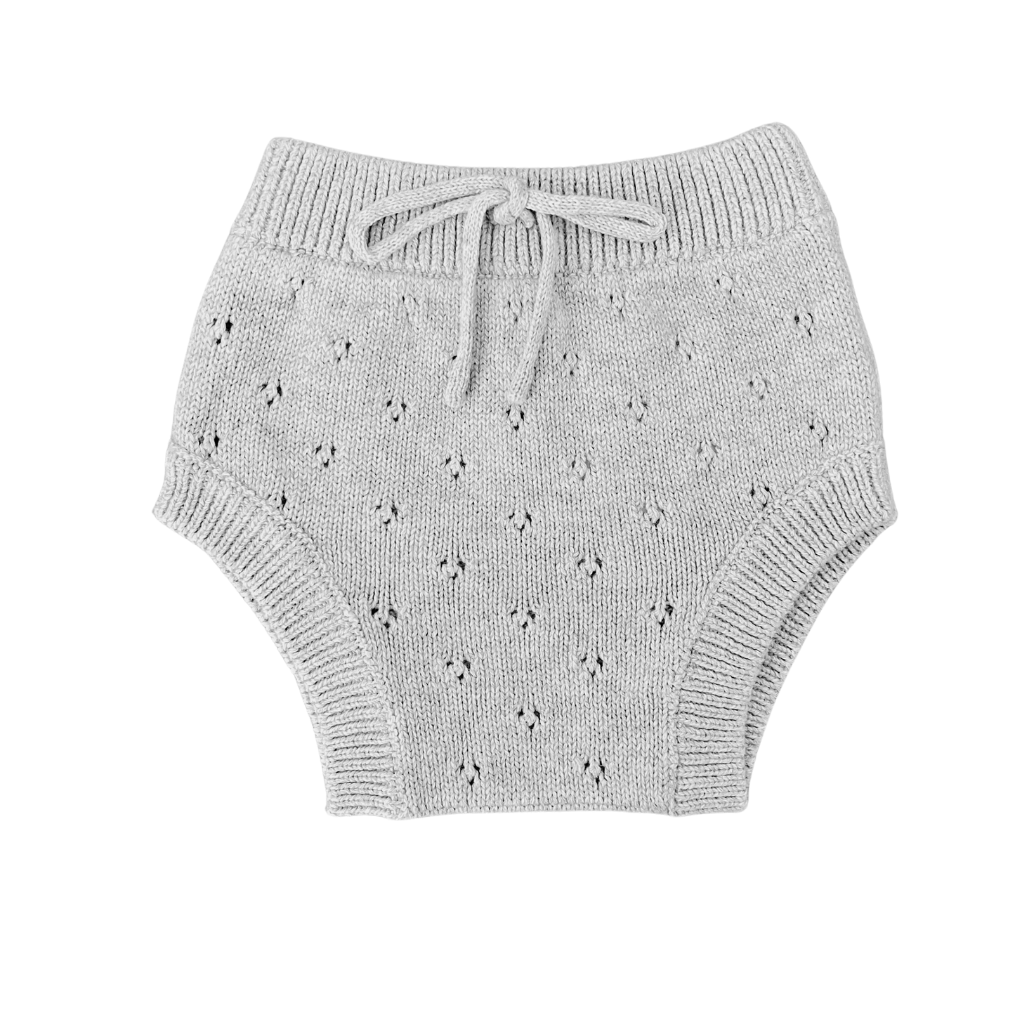Jamie Kay Pointelle knit bloomer in grey marle - size 1