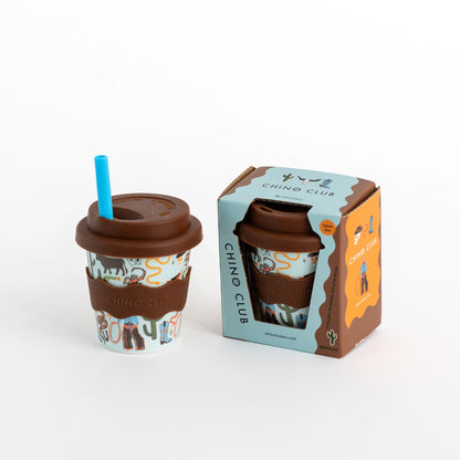 Chino Club - Cowboy Babychino Cup 4oz + straw image 1