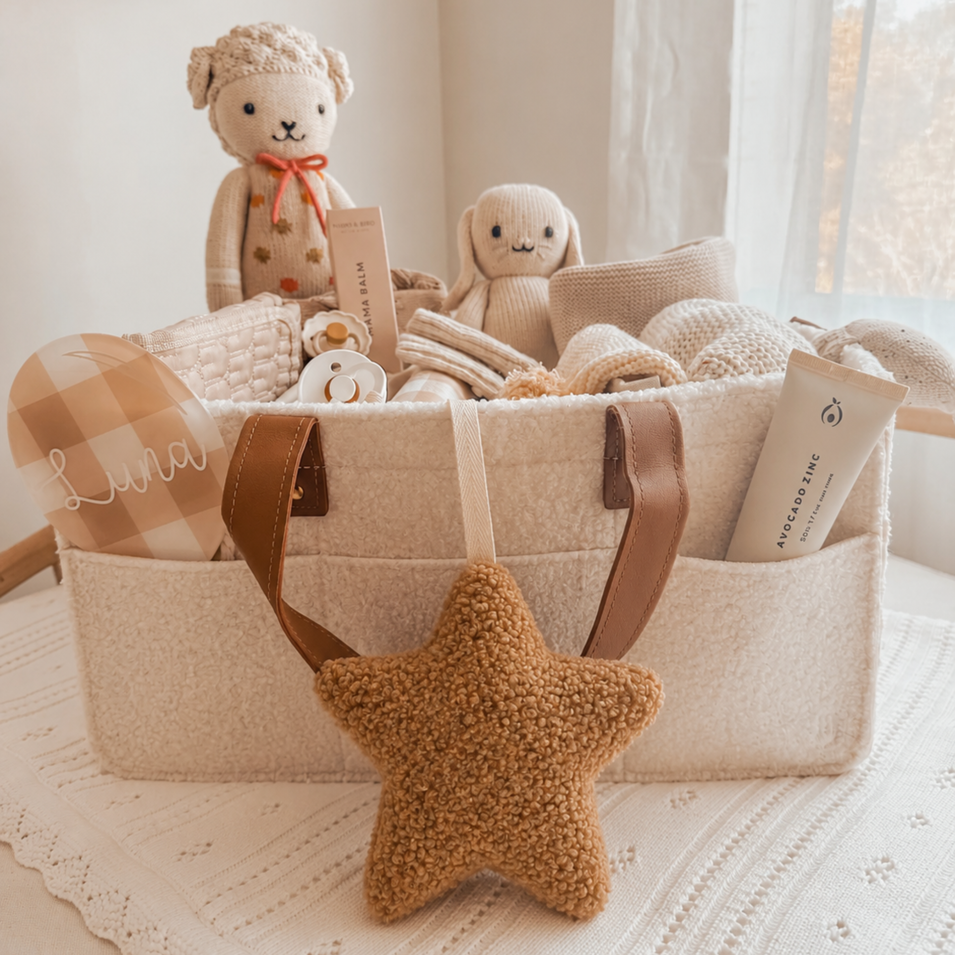 By Lulul The Label pacifier holder - caramel star image 0