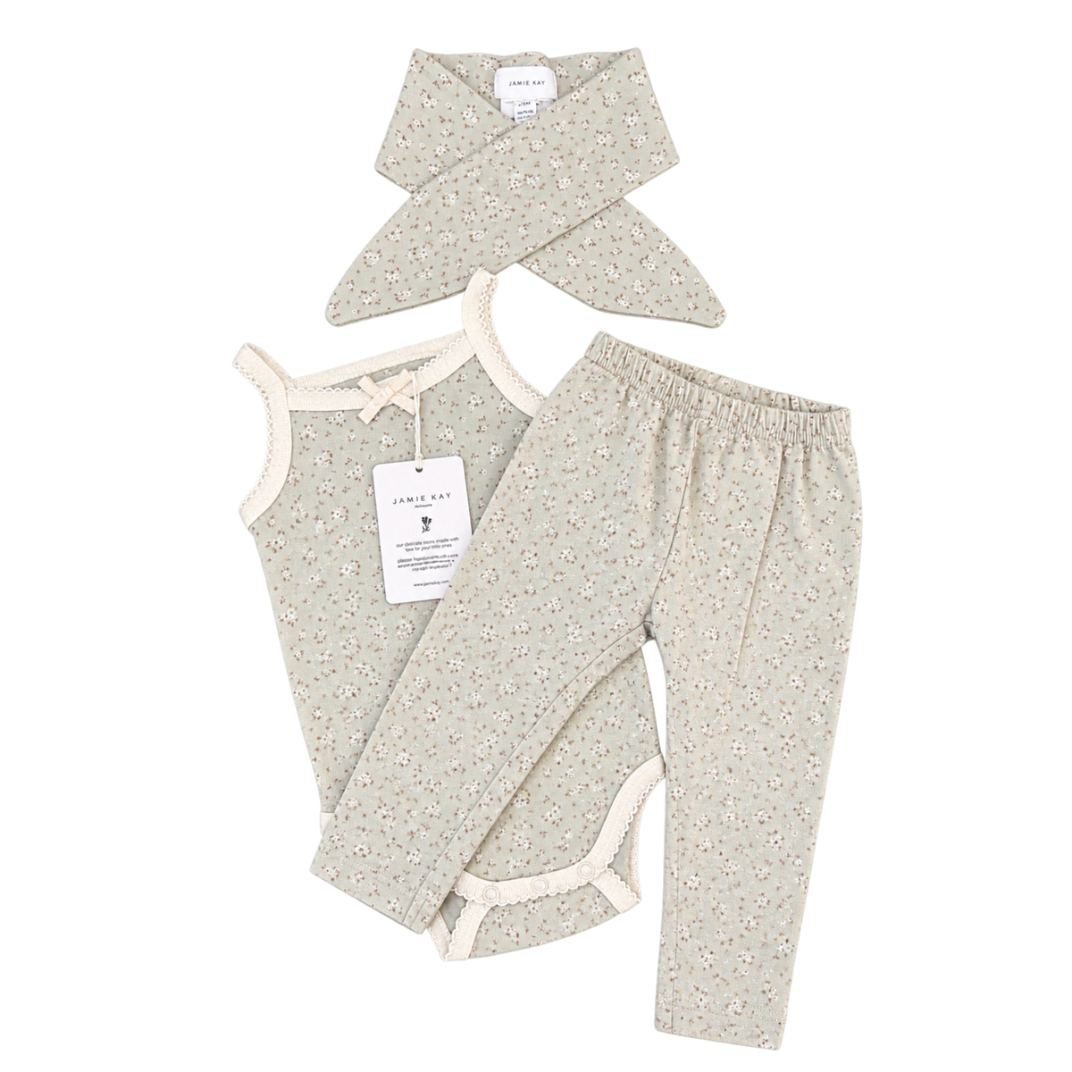Jamie Kay Floral Bodysuit, Legging + Headband Set - size 00
