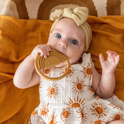 Kiin Silicone Rainbow Teether - Tan image 1