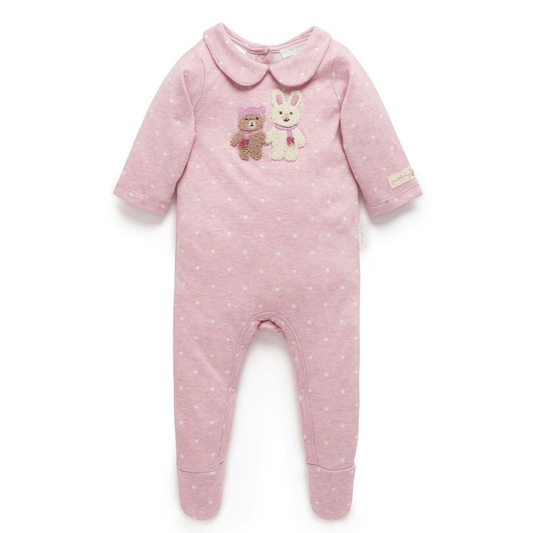 Purebaby mini spot growsuit - size 00 image 0