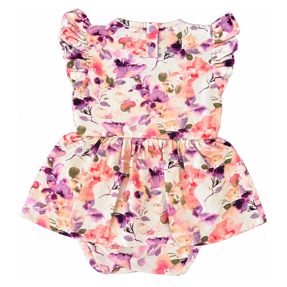 Snuggle Hunny Blushing Beauty Short Sleeve Organic Dress - size 1