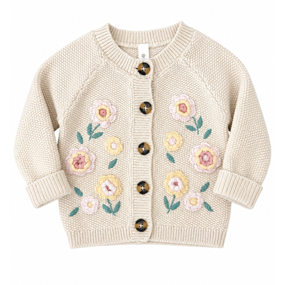Dymples Crotchet flower knitted cardigan - size 0