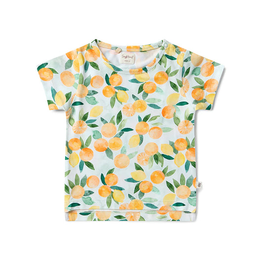 Snuggle Hunny citrus squeeze organic t-shirt  - size 3 image 0