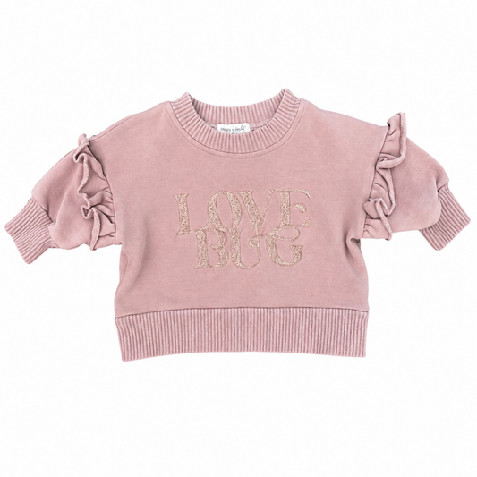 Bencer and Hazelnut love bug ruffle sweater - size 000 image 0