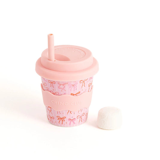 Chino Club - Bows Babychino Cup 4oz + straw image 0